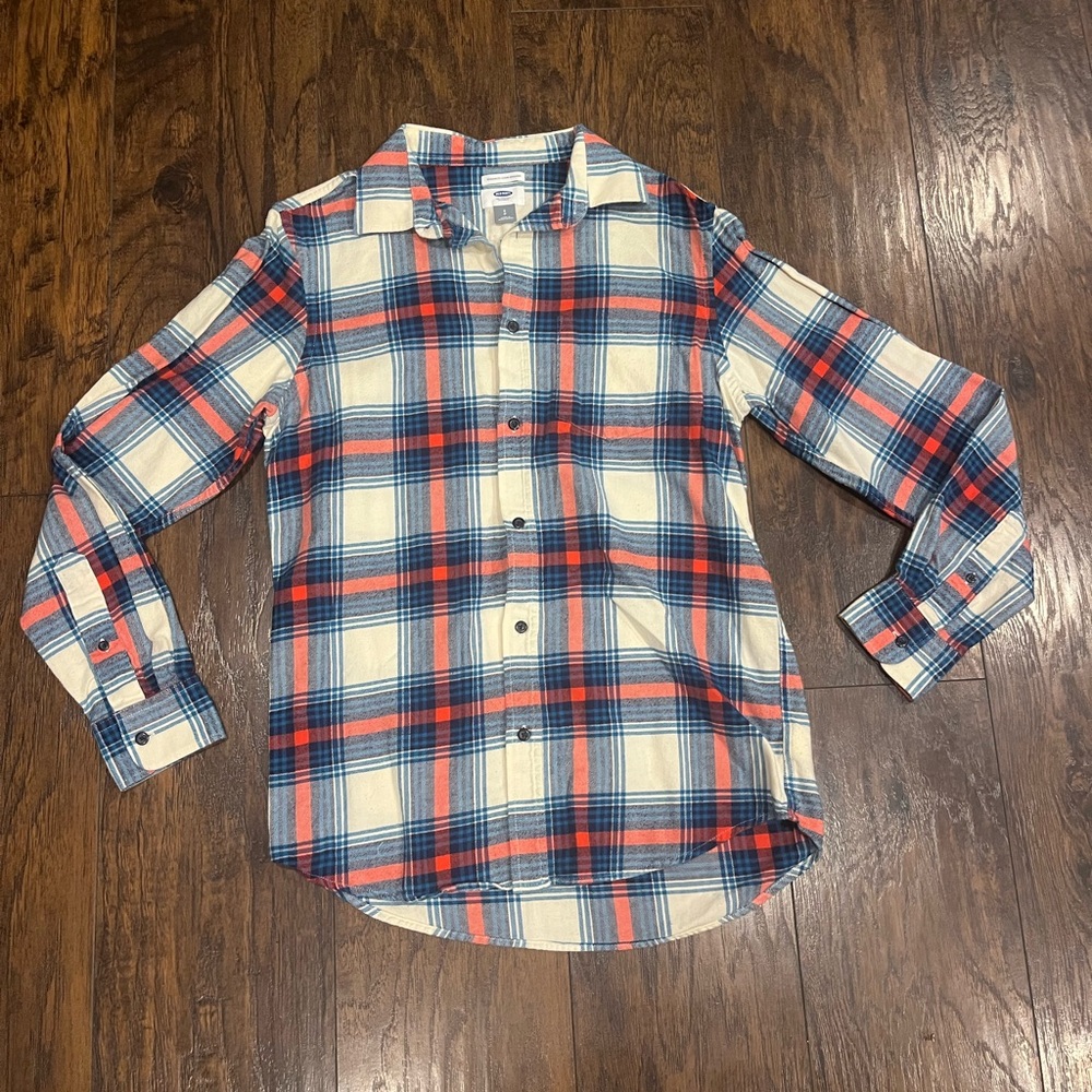 Men’s Old Navy Red and Blue Plaid Shirt